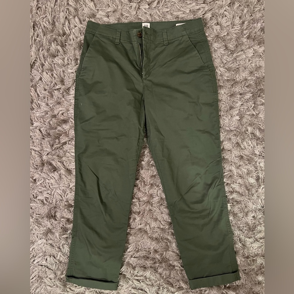 Navy green capris
